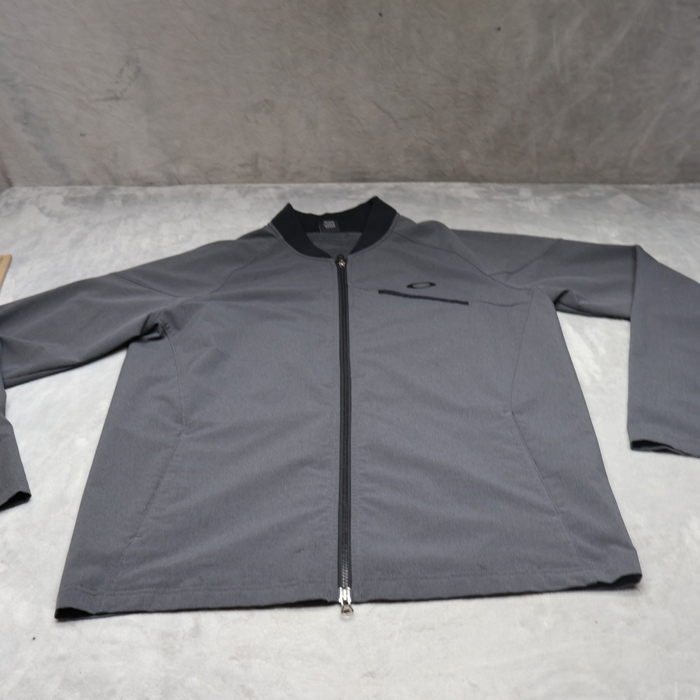 Oakley Pacesetter Jacket Men XL Gray Full Zip Light Regular Fit Golf Performance